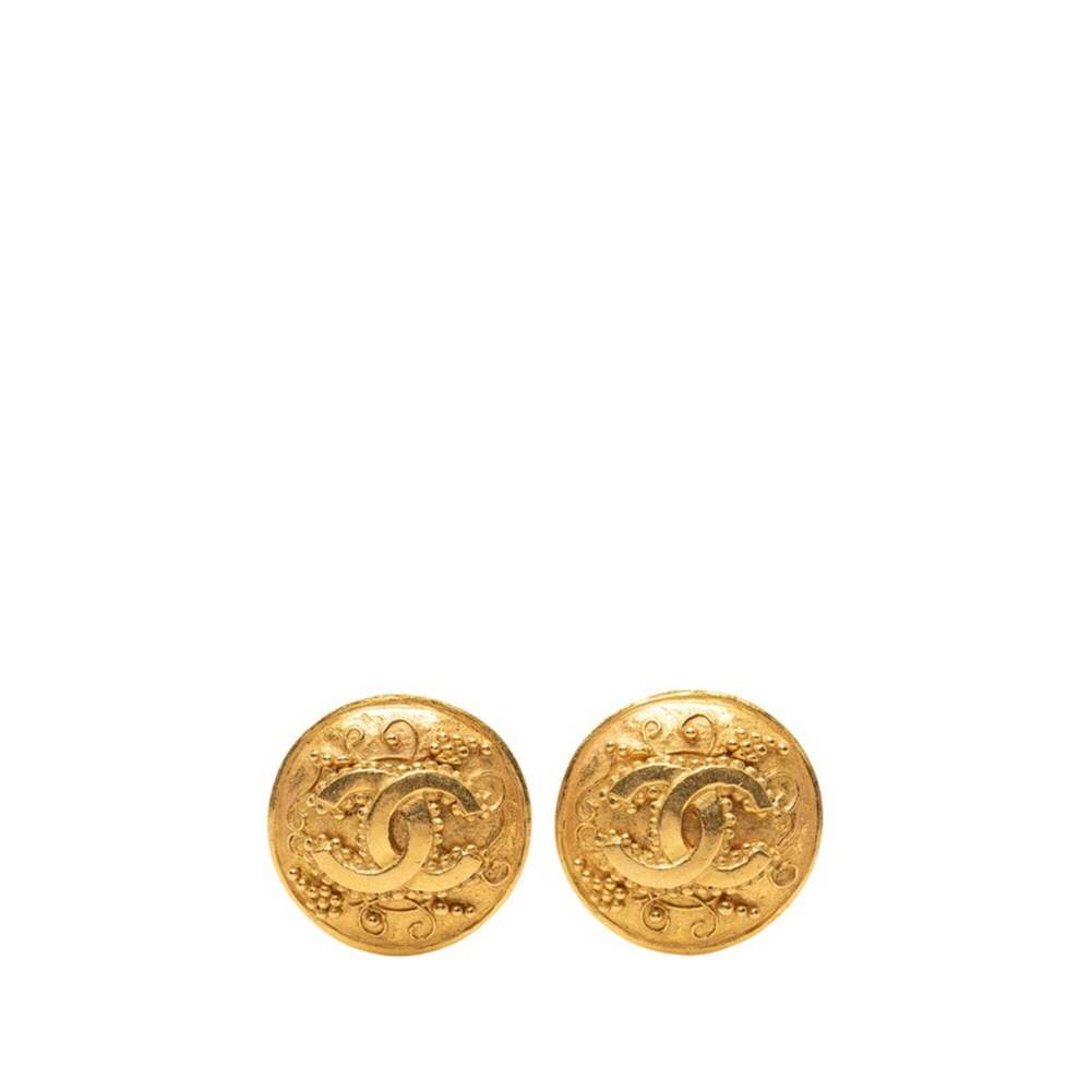 Chanel Cc Logo Round Clip-On Earrings #266375C72B
